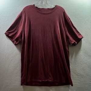 Lululemon In Mind? Performance YOGA Shirt Short Sleeved Maroon Anchor Loop L?